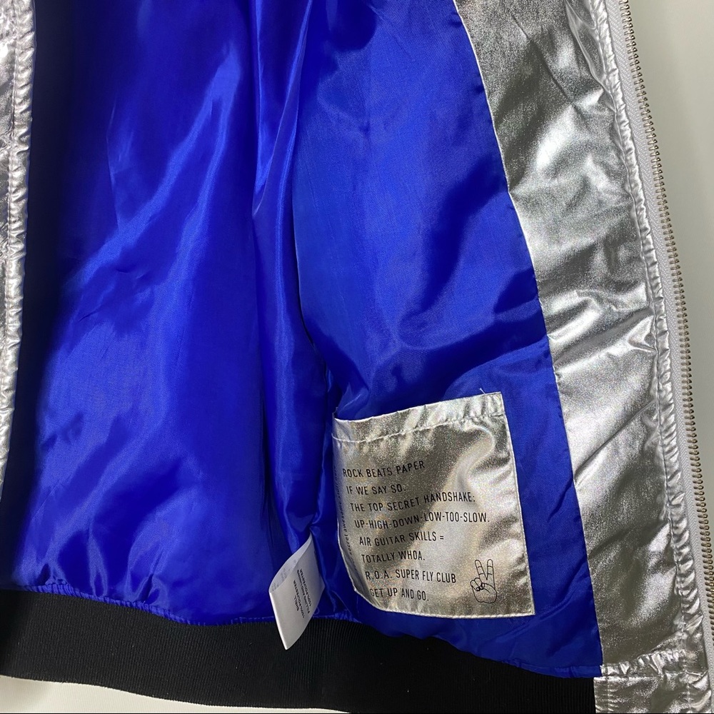 Rockets of Awesome Silver Junior Bomber Jacket 8 - Picture 9 of 9